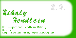 mihaly hendlein business card